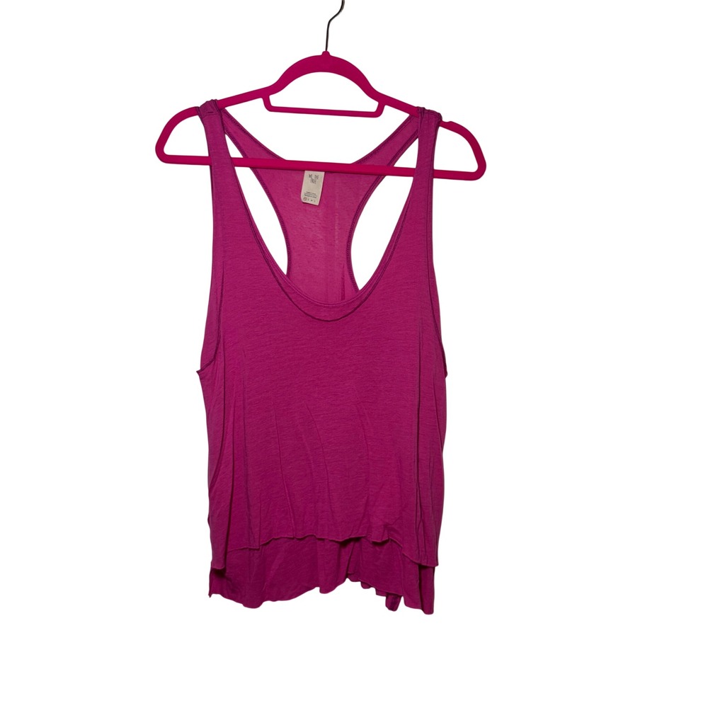 We The Free Free People Magenta Pink Racerback High Low Tank Top XS OB684638